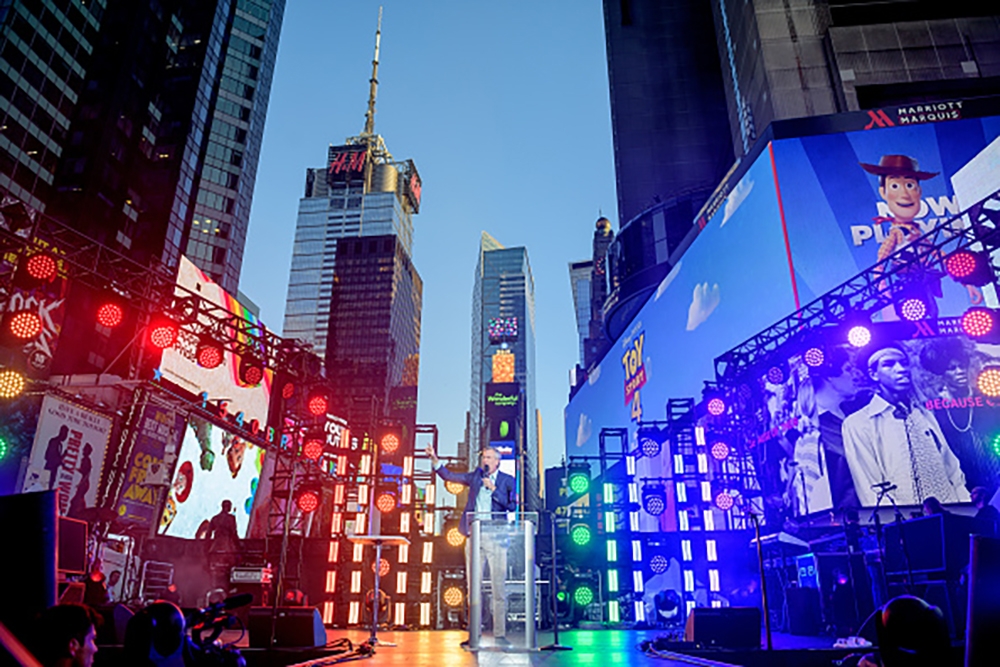 World Pride 2019 | Times Square Closing Ceremony
Photo credit: Design One Lighting Design