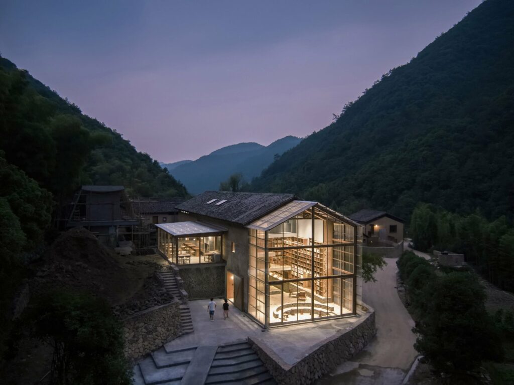 Capsule Hotel and Bookstore in Village Qinglongwu
Photo credit: Atelier Tao+C