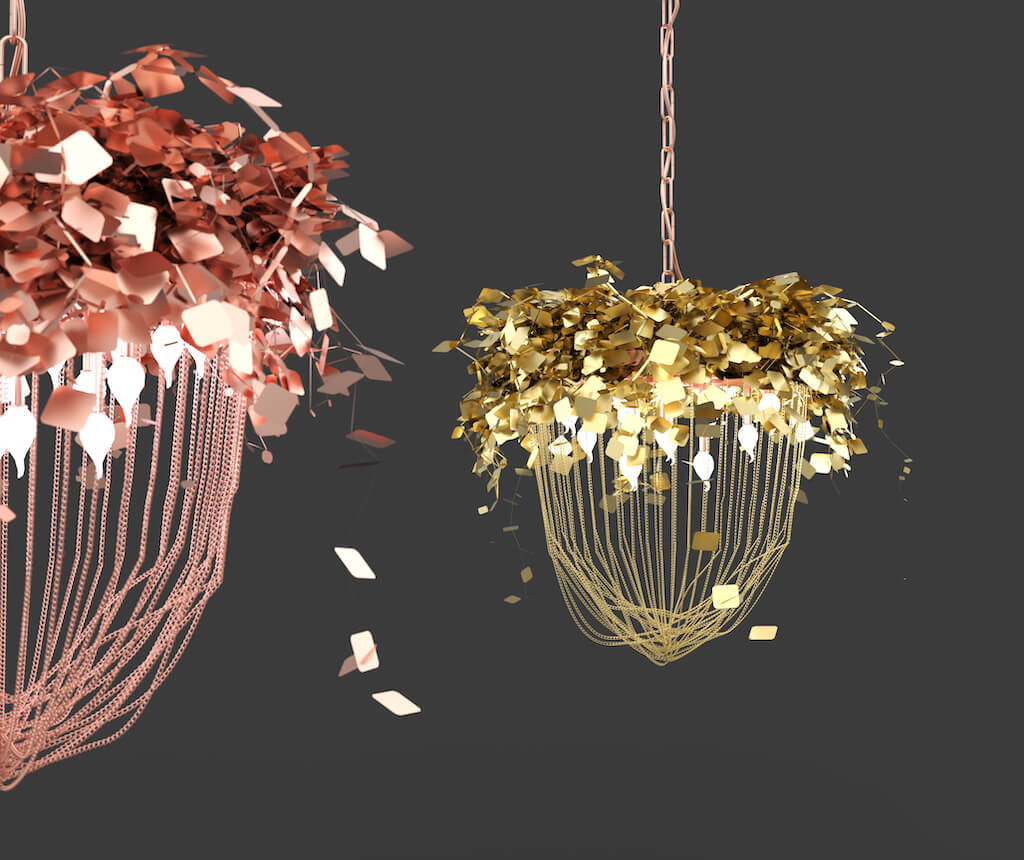 "Queen of Acorns Chandelier" by Nima Bavardi & Siavash Sufinejad, 2020

Photo credit: Villasufia